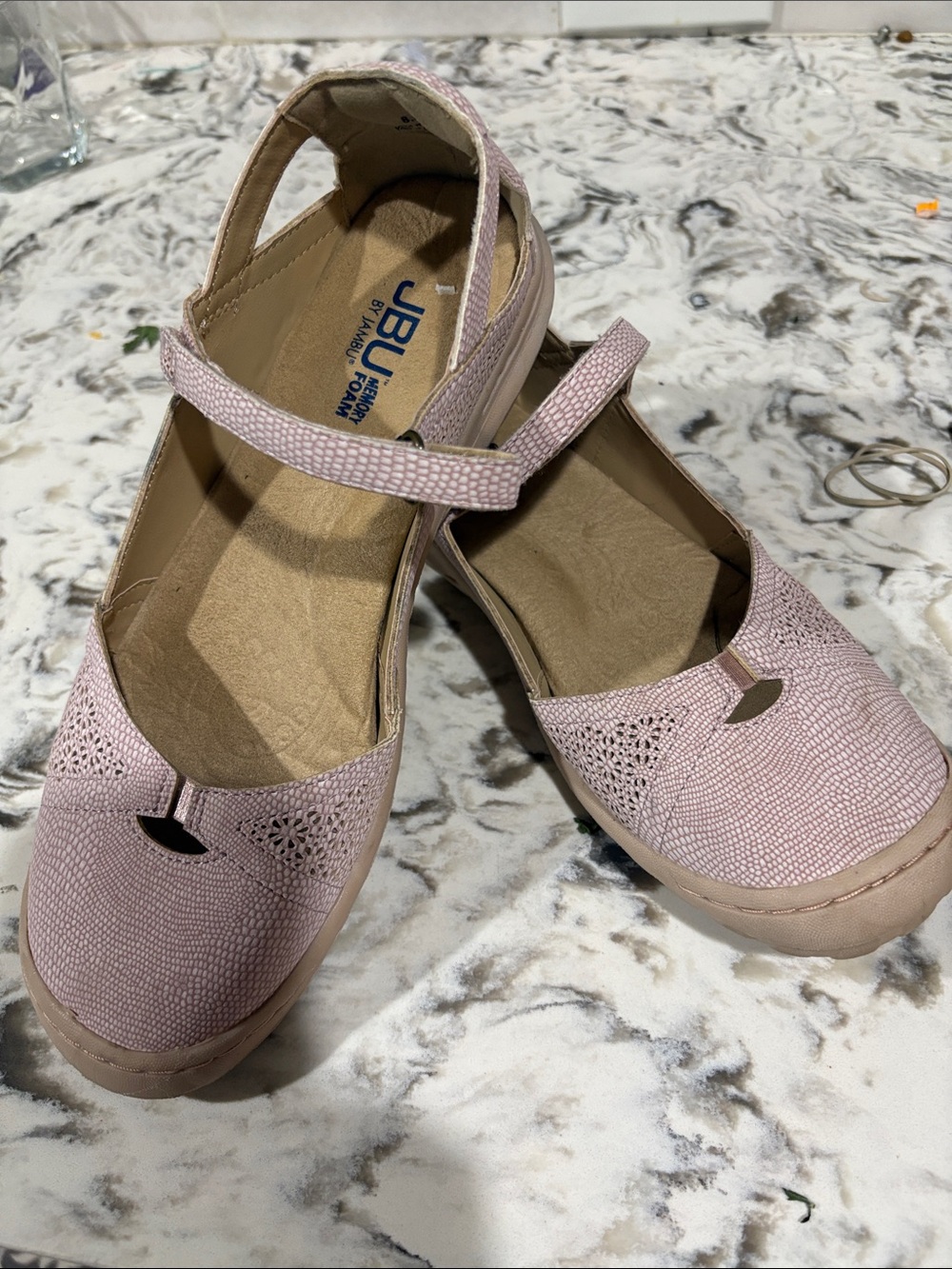 JBU Blush Pink Mary Jane Comfort Flats